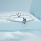 Charm de Plata .925, Bearded Cat, Miow