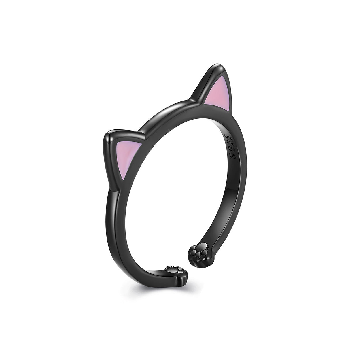 Anillo de Plata .925, Black Cat, Miow