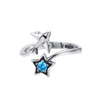 Anillo de Avión y Estrella, Plata .925, Ame Glam Pop
