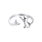 Anillo de Plata .925, Cat & Butterfly, Miow