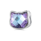 Charm de Plata .925, Diamond Cat, Miow
