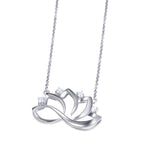 Collar de Flor de Loto, Plata .925, Ame Glam Pop