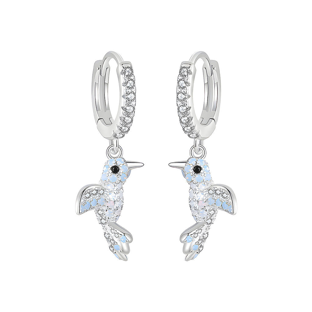 Aretes de Colibrí, Plata .925, Ame Glam Pop