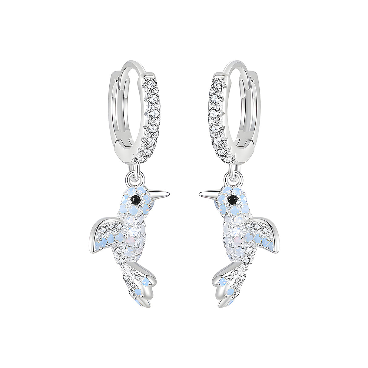 Aretes de Colibrí, Plata .925, Ame Glam Pop