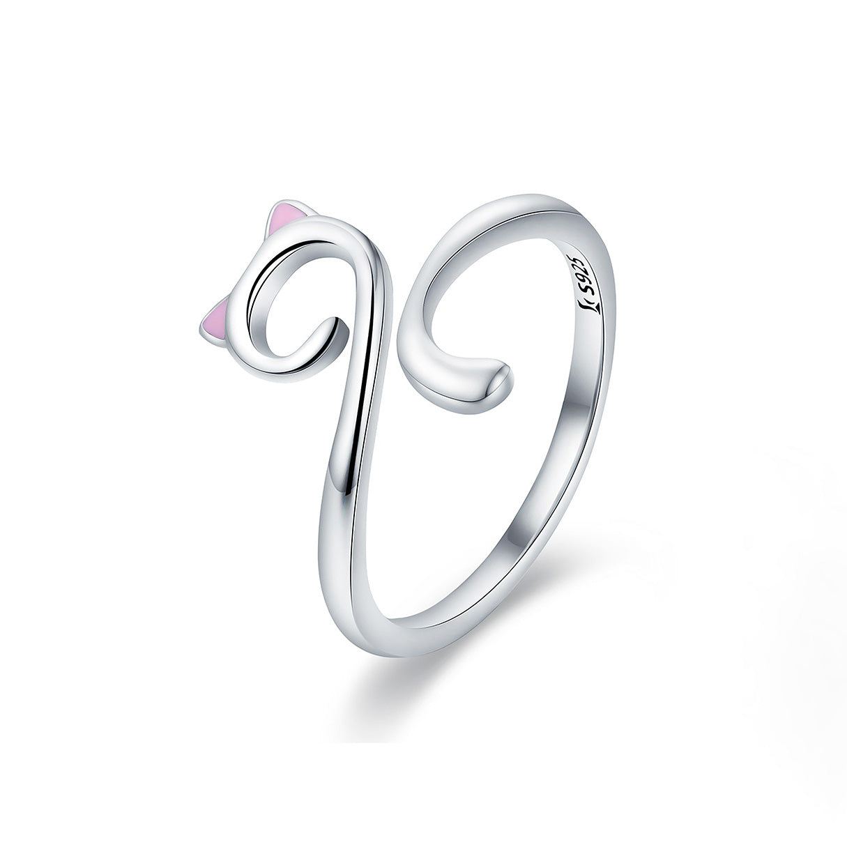 Anillo de Plata .925, Cat Silhouette, Miow