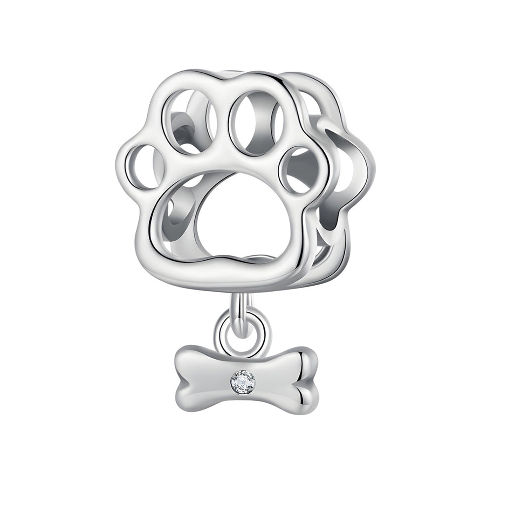 Charm de Plata .925, Footprint And Bone, Miow
