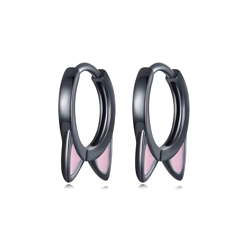 Aretes de Plata .925, Black Cat, Miow