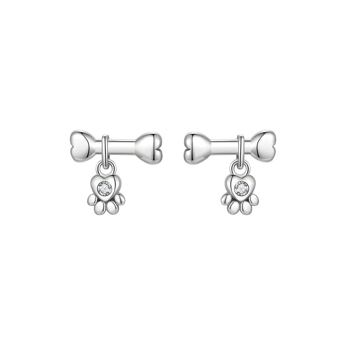 Aretes de Huella, Plata .925, Ame Glam Pop
