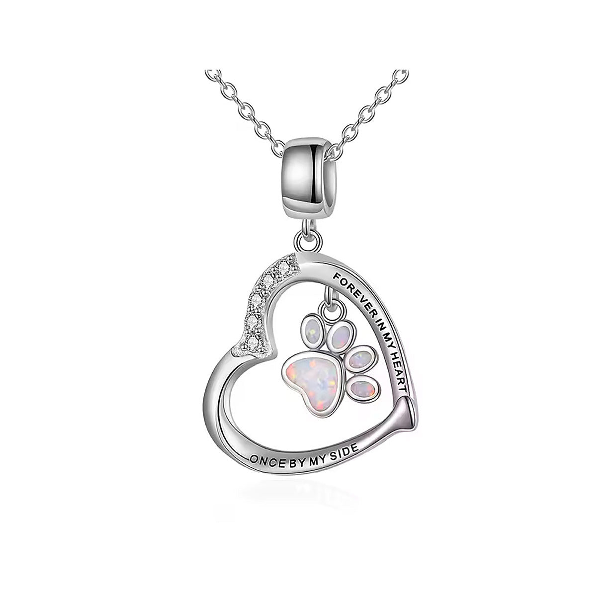 Collar de Plata .925, Opal Print, Miow