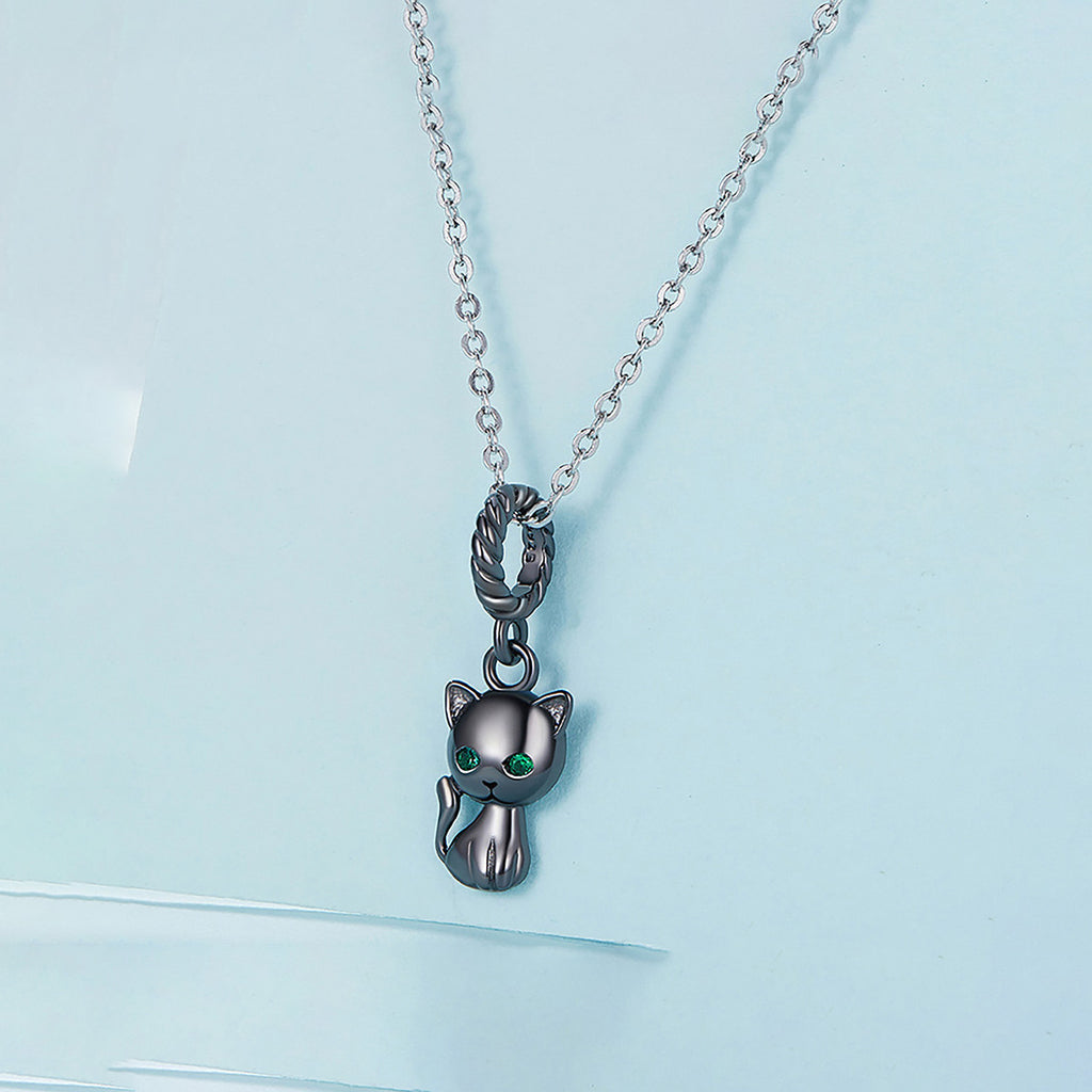 Charm de Plata .925, Black Cat, Miow