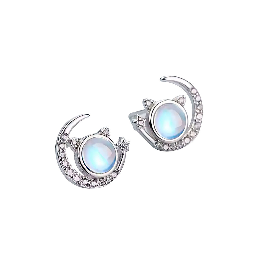 Aretes de Plata .925, Moon Eye, Miow