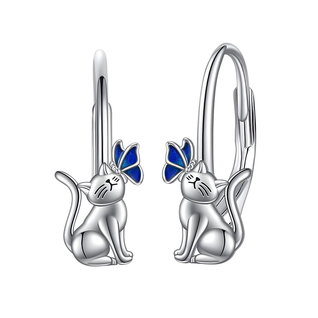 Aretes de Plata .925, Happy Cat, Miow