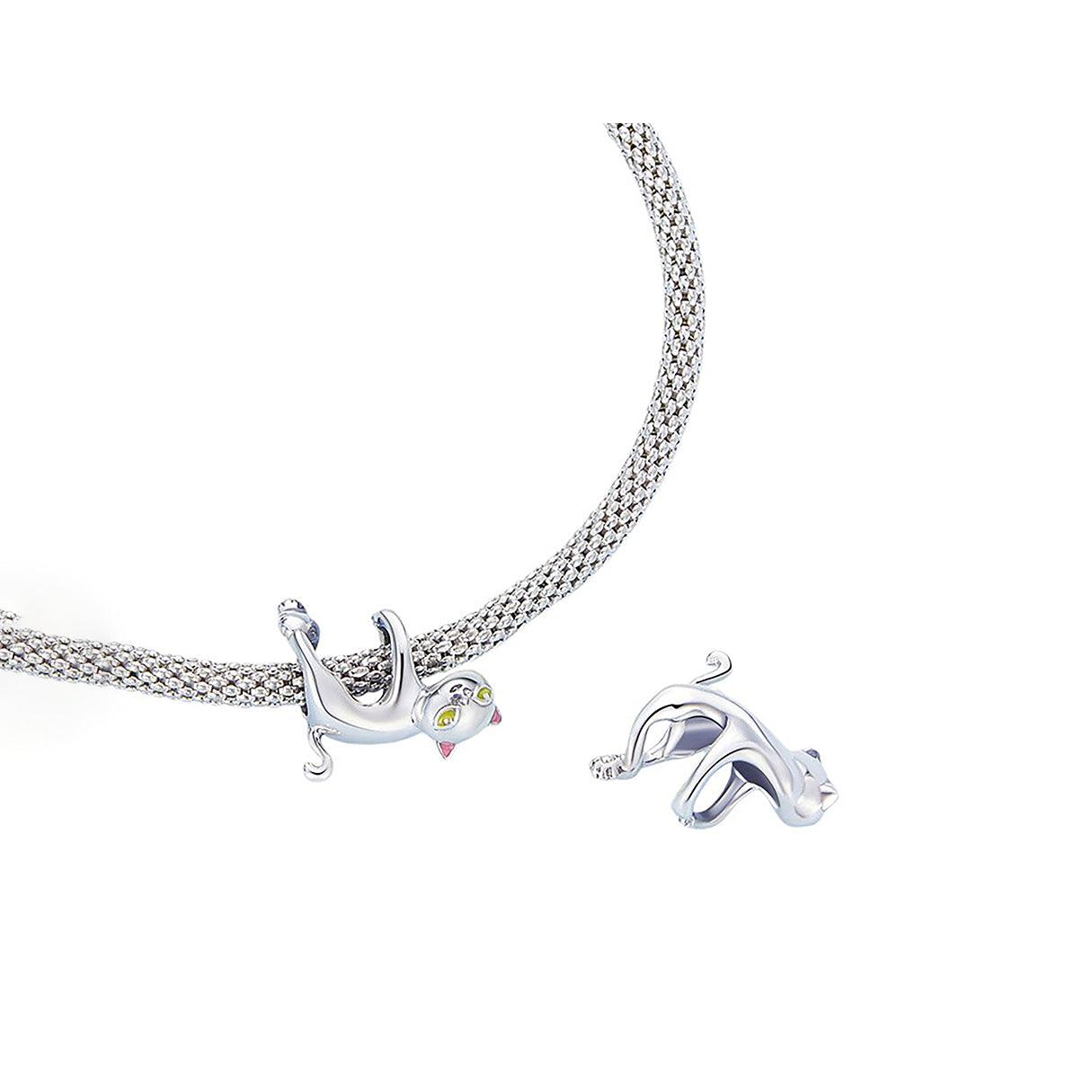 Charm de Plata .925, Cat Hug, Miow