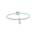 Charm de Plata .925, Pink Footprint, Miow