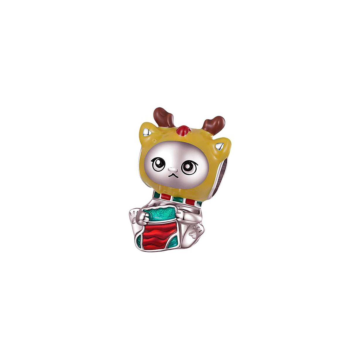 Charm de Plata .925, Reno Cat, Miow