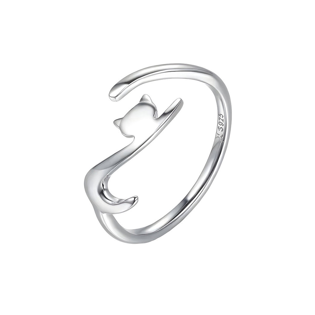 Anillo de Plata .925, Modern Cat, Miow