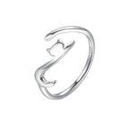 Anillo de Plata .925, Modern Cat, Miow