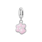 Charm de Plata .925, Pink Footprint, Miow