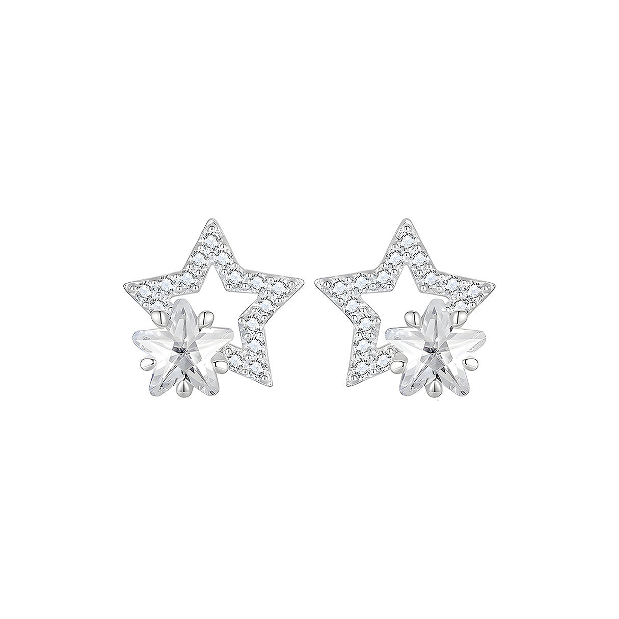 Aretes de Estrella, Plata .925, Ame Glam Pop