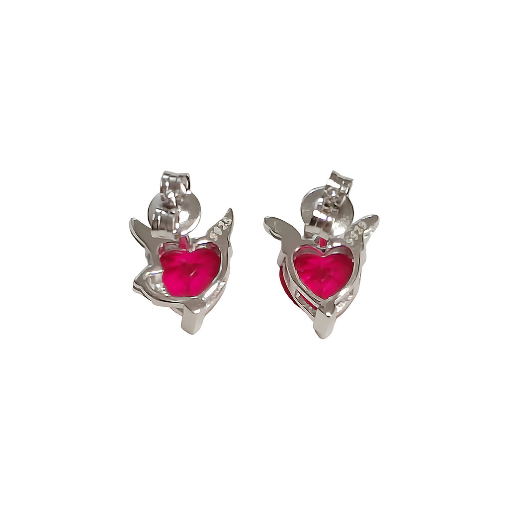 Aretes de Corazón, Plata .925, Ame Glam Pop