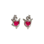 Aretes de Corazón, Plata .925, Ame Glam Pop