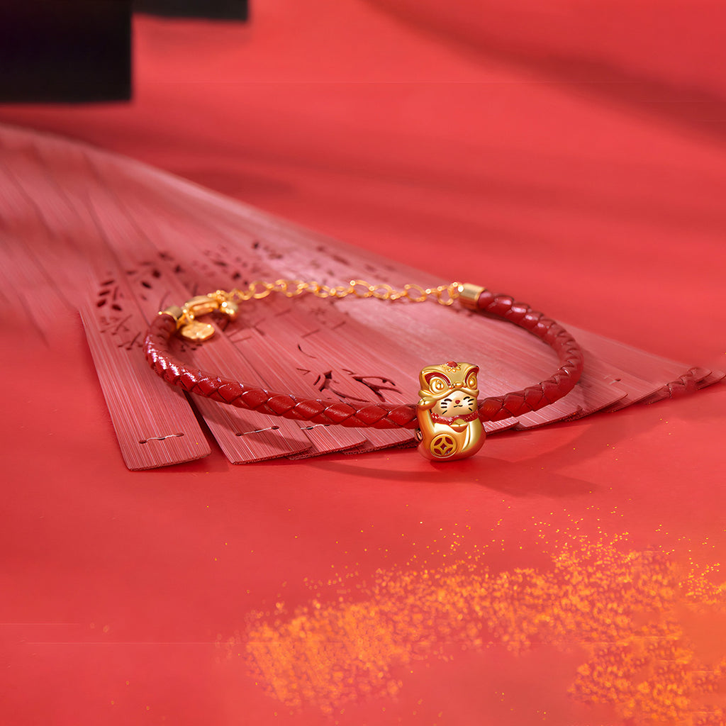 Charm de Plata .925, Chinese Cat, Miow