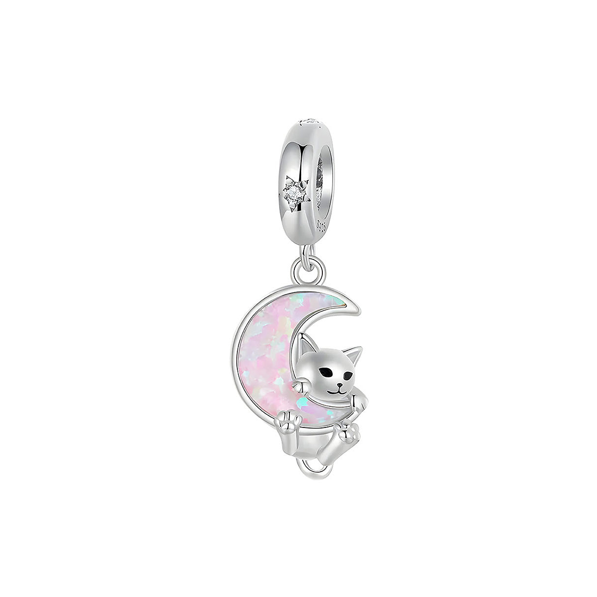 Charm de Plata .925, Frying Pan Cat, Miow