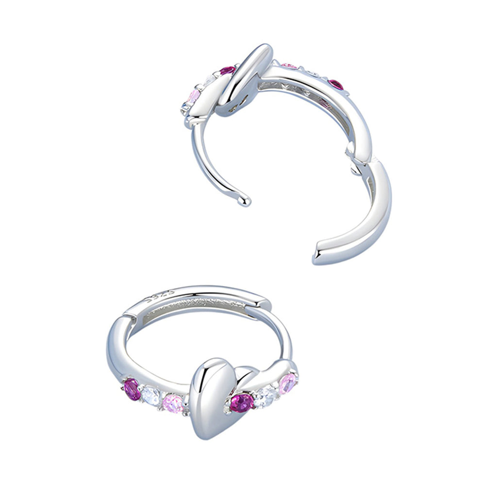 Aretes de Corazón, Plata .925, Ame Glam Pop