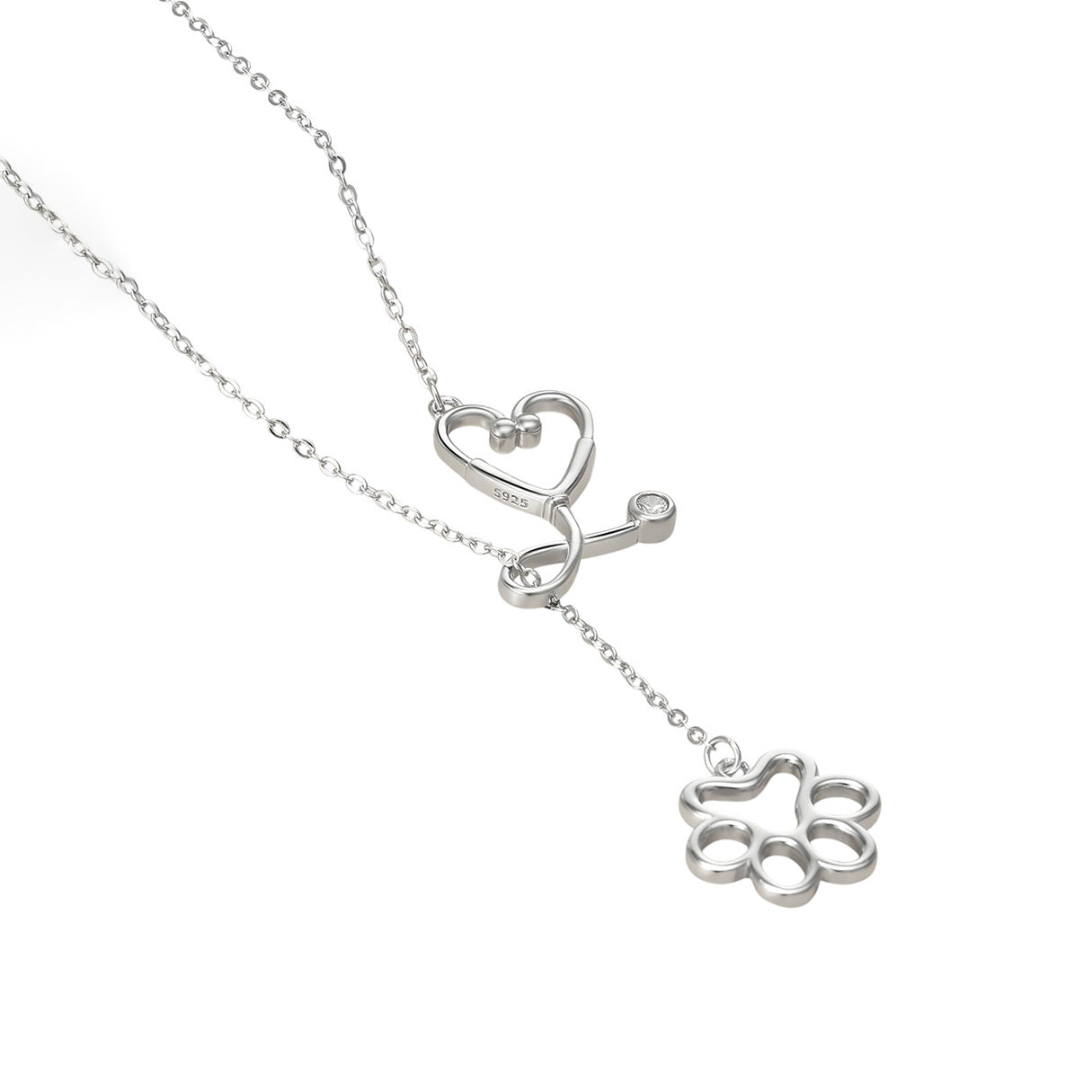 Collar de Huella, Plata .925, Ame Glam Pop