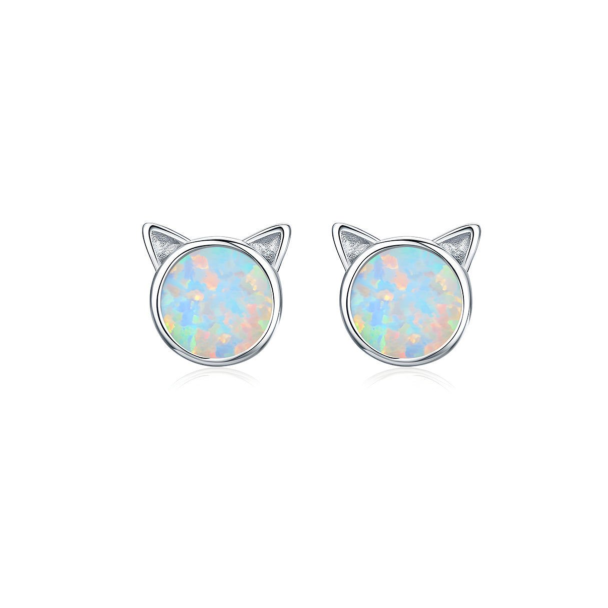 Aretes de Plata .925, Two Moon Cat, Miow