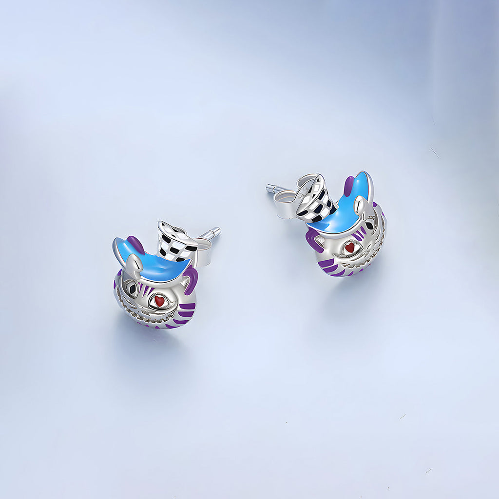 Aretes de Plata .925, Cheshire, Miow