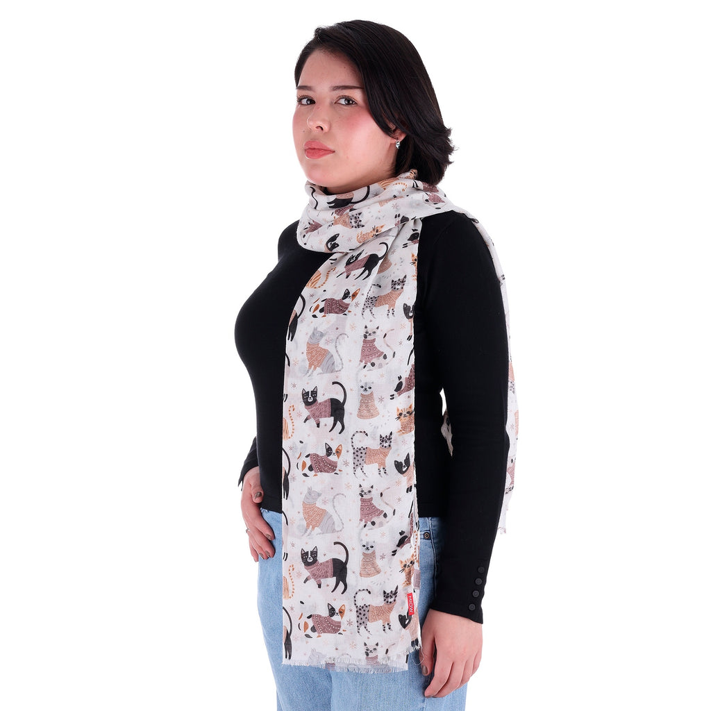 Pashmina Cat Paintings Blanco, Miow