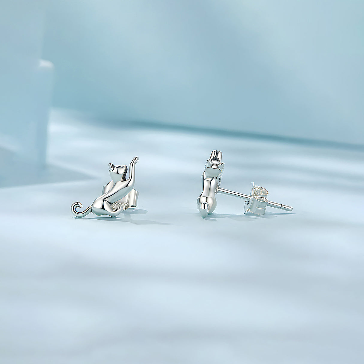 Aretes de Plata .925, Cats Twin, Miow