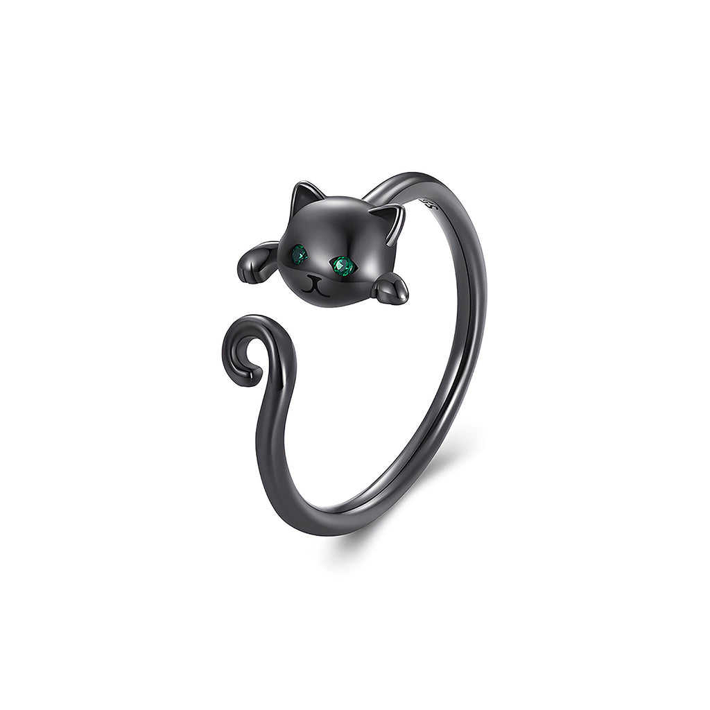 Anillo de Plata .925, Spiral Cat, Miow
