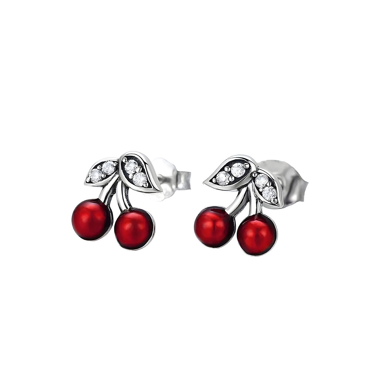 Aretes de Cereza, Plata .925, Ame Glam Pop