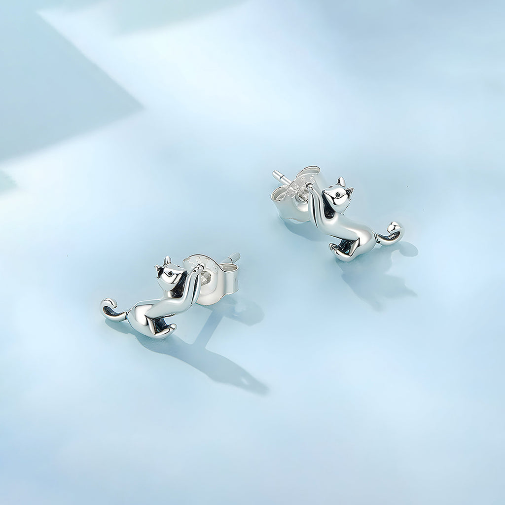 Aretes de Plata .925, Cats Twin, Miow