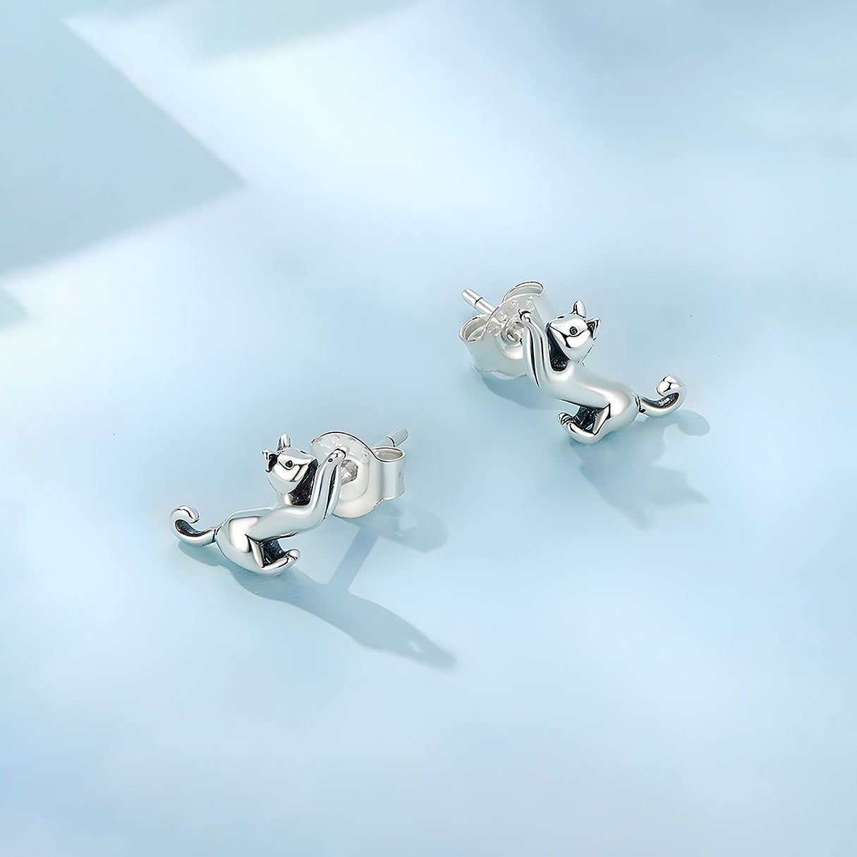 Aretes de Plata .925, Cats Twin, Miow