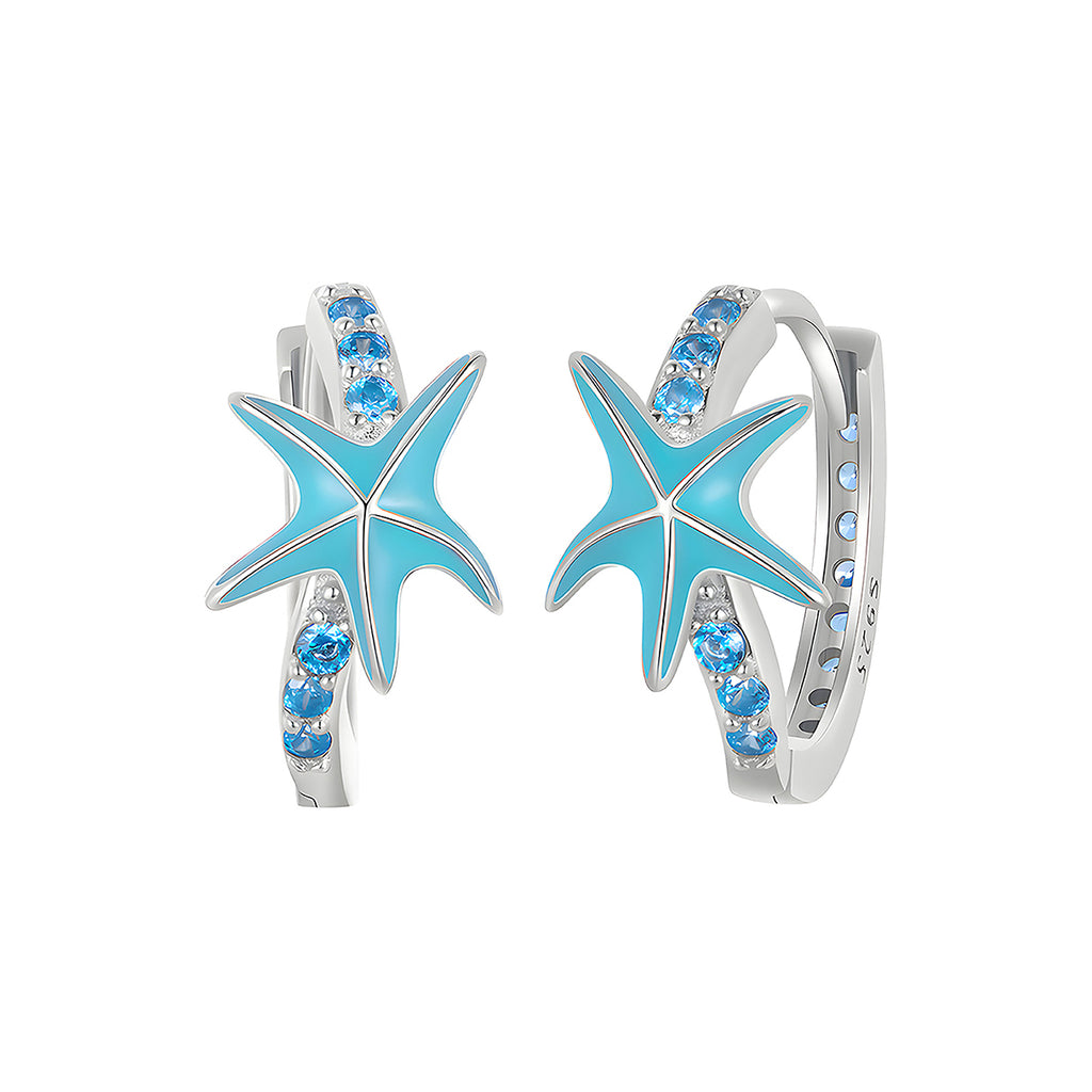 Aretes de Estrella Mar, Plata .925, Ame Glam Pop