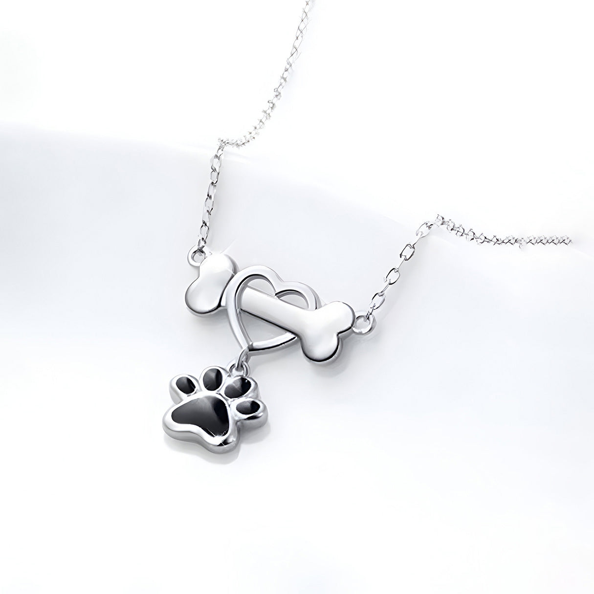 Collar de Huella, Plata .925, Ame Glam Pop