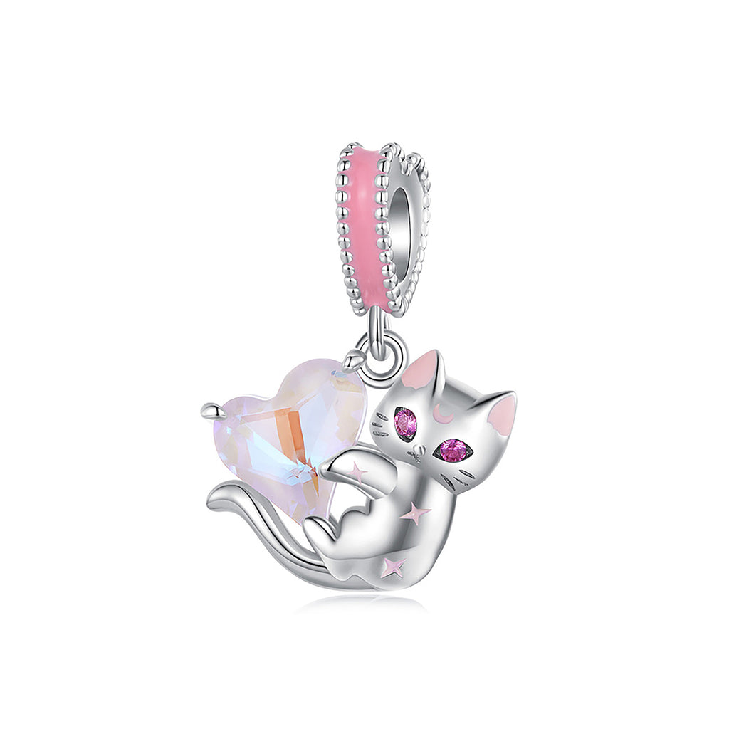 Charm de Plata .925, Cat Love, Miow