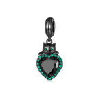 Charm de Plata .925, Black Heart Cat, Miow