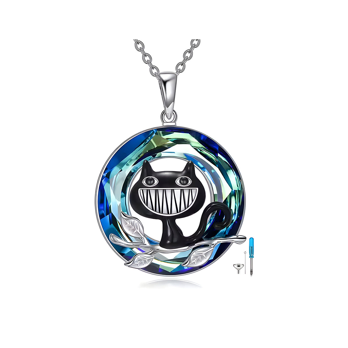 Collar de Plata .925, Crazy Cat Urn, Miow