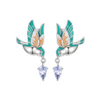 Aretes de Colibrí, Plata .925, Ame Glam Pop