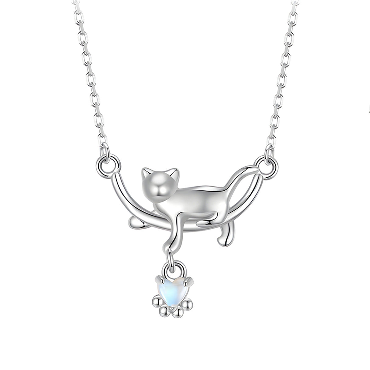 Collar de Plata .925, Lazy Cat, Miow