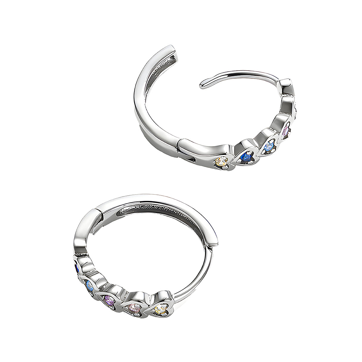 Aretes de Corazón, Plata .925, Ame Glam Pop