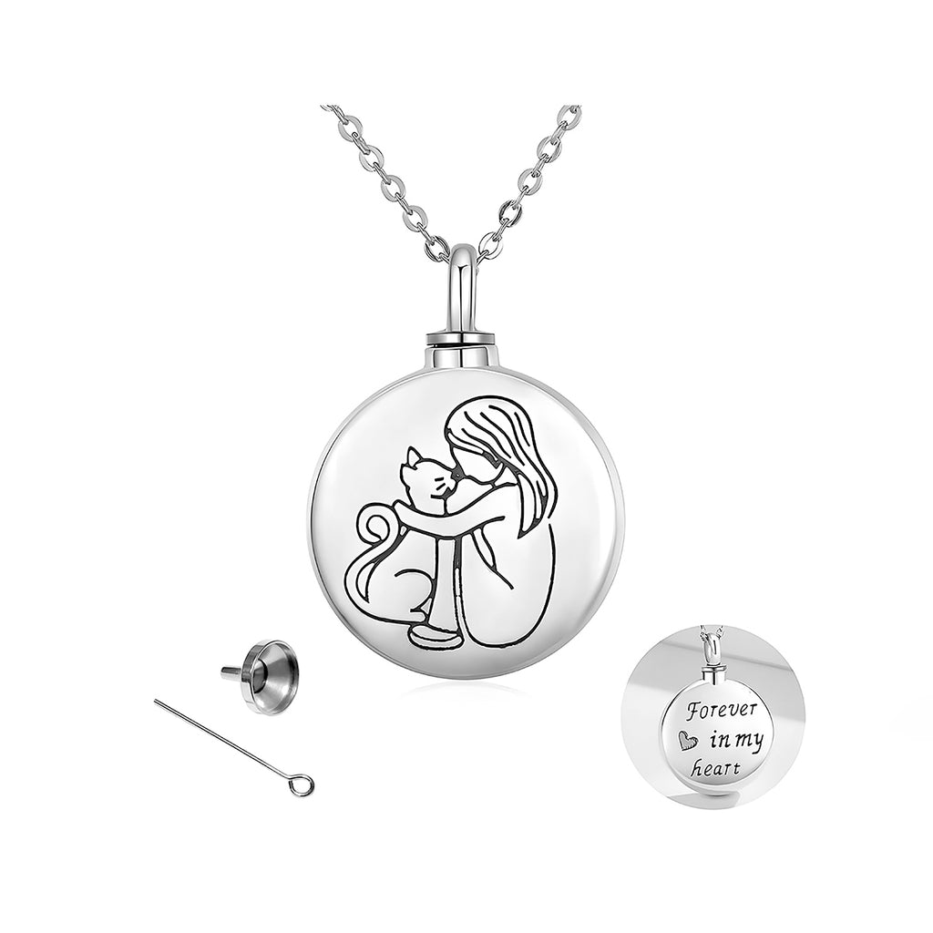 Collar de Plata .925, Cat Urn, Miow