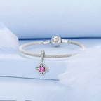 Charm de Cruz de Cuatro Pétalos, Plata .925, Ame Glam Pop