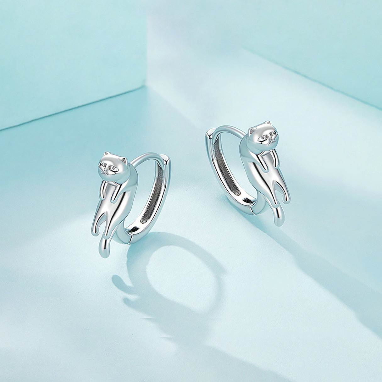 Aretes de Plata .925, Two Serious Cats, Miow