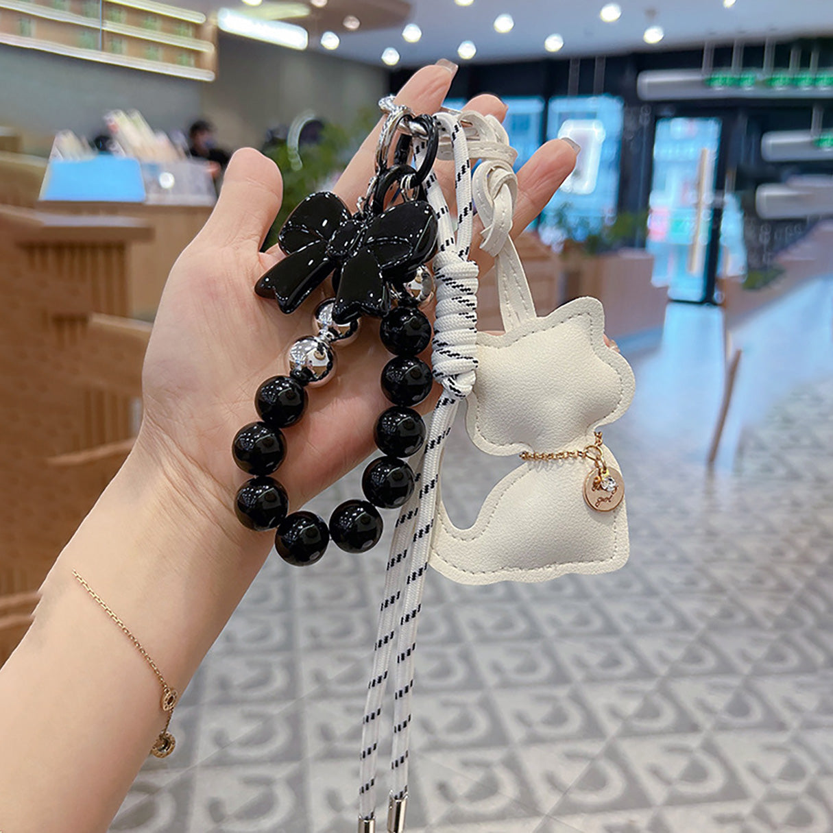 Charm de para Bolsa, Gato Blanco, Miow