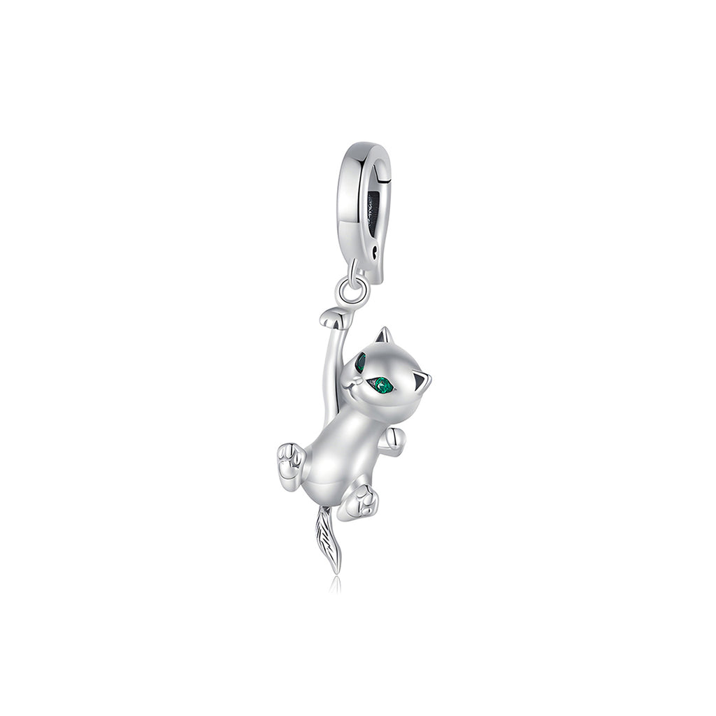 Charm de Plata .925, Hanging Cat, Miow